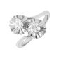 Bague or gris diamant(s) t. ancienne Vintage