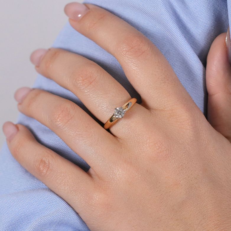 Solitaireor bicolore diamant (s) 