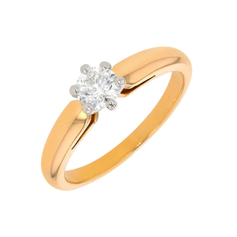 Solitaireor bicolore diamant (s)