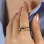 Bague or jaune rubis et diamant(s) 