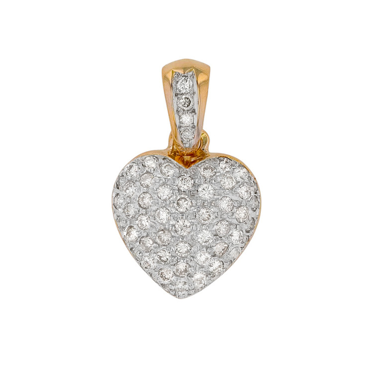 Pendentif coeur diamants...