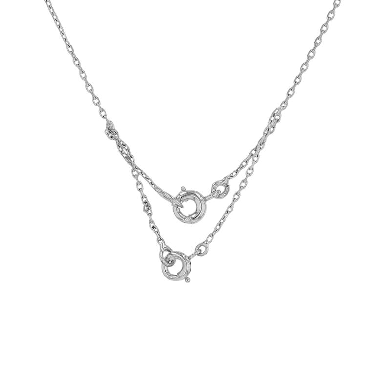 collier or gris rose de diamants 