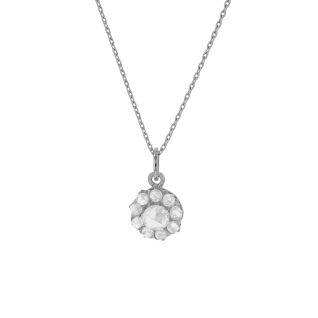 collier or gris rose de diamants