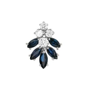 Pendentif or gris saphir et diamant(s)