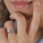 Bague or gris diamant (s) 