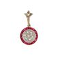 Pendentif 2 ors Rubis et saphirs blancs synthétiques