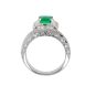 Bague or gris émeraude et diamant(s) 