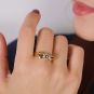 Bague or jaune saphir et diamant(s) 