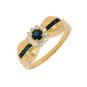 Bague or jaune saphir et diamant(s)