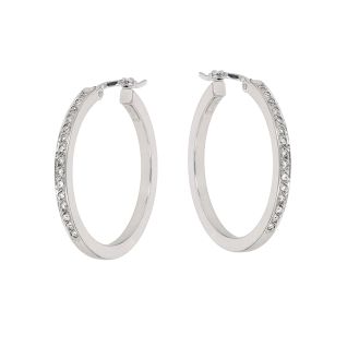Boucles créoles or gris diamant (s)