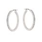 Boucles créoles or gris diamant (s)