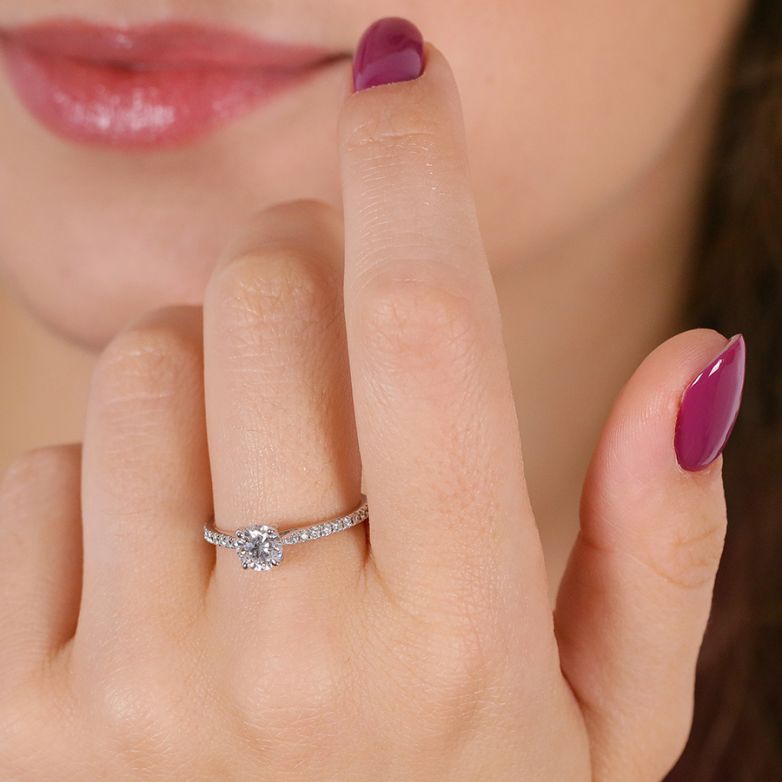 Solitaireor gris diamant (s) 