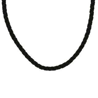 collier or jaune cordon en tissu