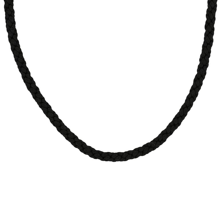 collier or jaune cordon en tissu