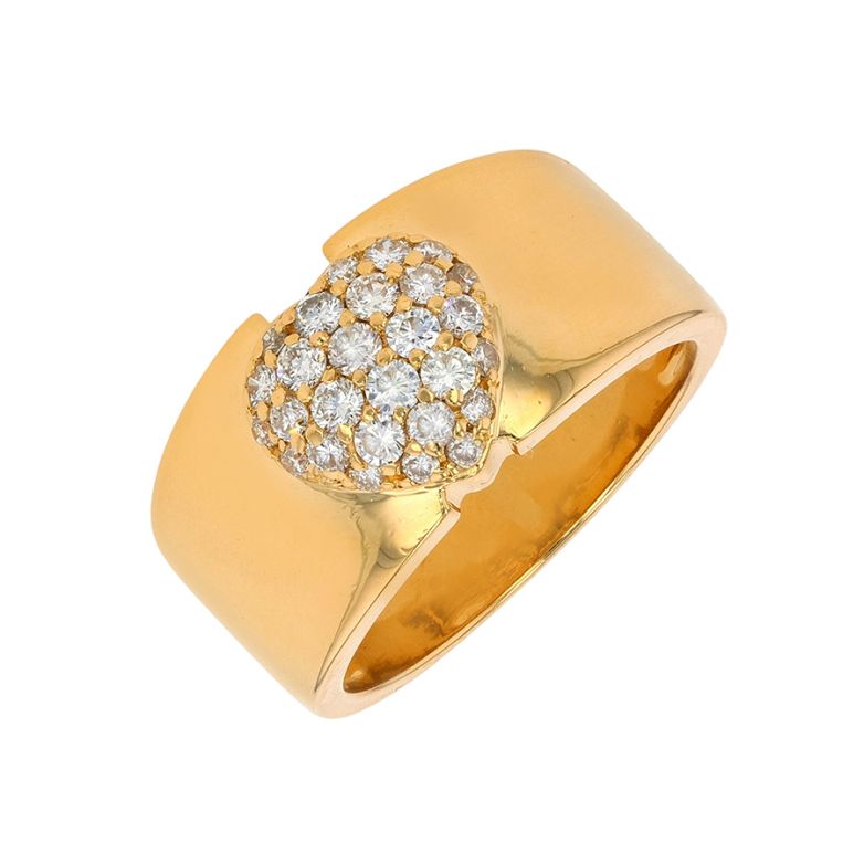 Bague or jaune diamant (s) Vintage