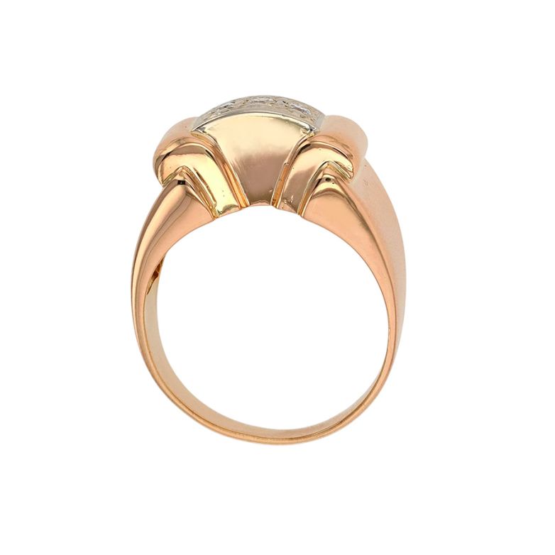 Bague 2 ors diamant (s) Vintage 