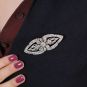 Broche or bicolore diamant(s) t. ancienne 