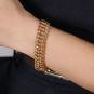 Bracelet maille américaine or jaune 