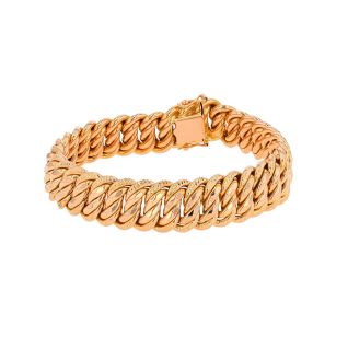 Bracelet maille américaine or jaune