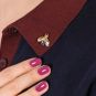 Broche or jaune saphir et diamant(s) 