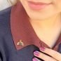 Broche or jaune saphir et diamant(s) 