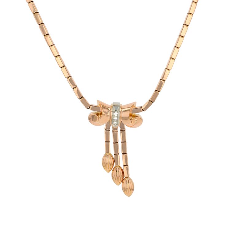 collier 2 ors diamant (s) Vintage