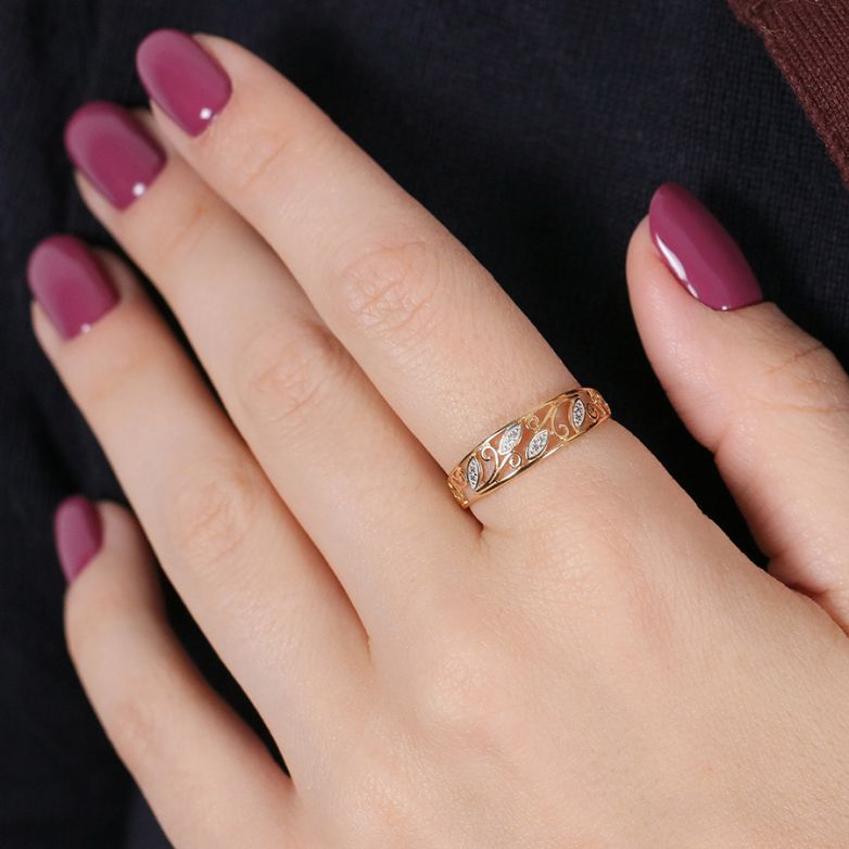 Bague or bicolore 