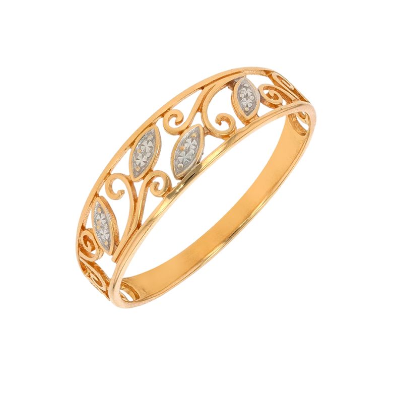 Bague or bicolore