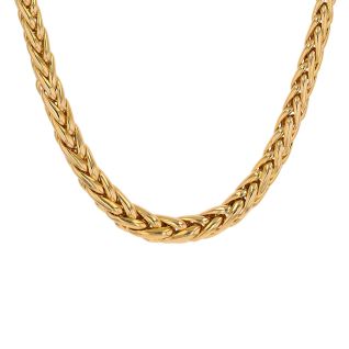 Bracelet maille palmier or jaune