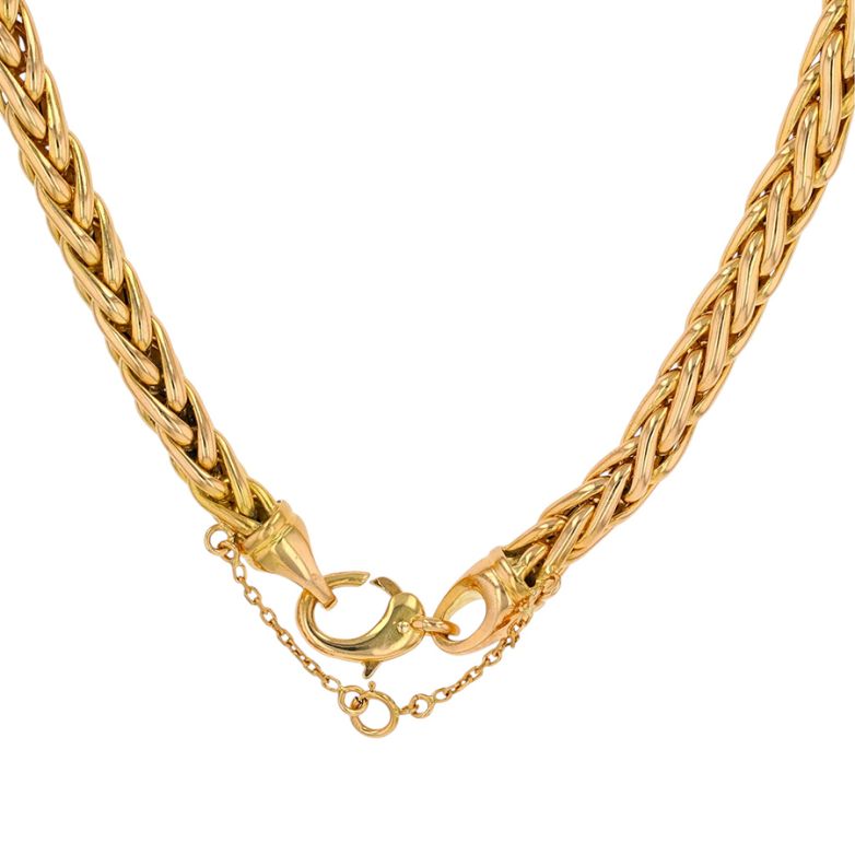 Bracelet maille palmier or jaune 