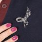 Broche or gris diamant (s) Vintage 