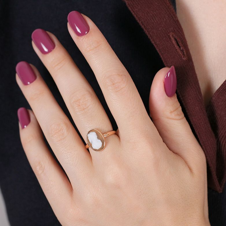 Bague or jaune Camée Vintage 