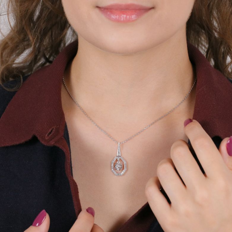 collier or gris diamant (s) 