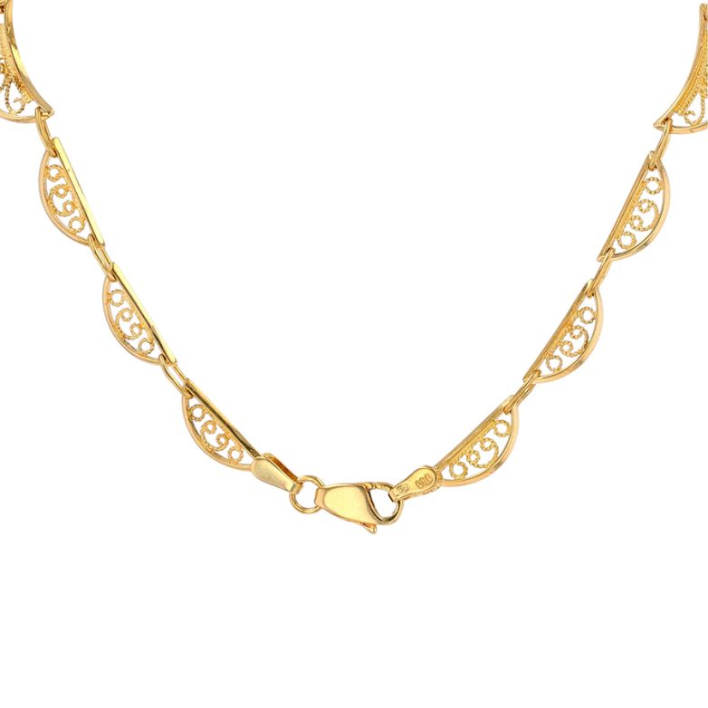 Collier maille filigrane or jaune 
