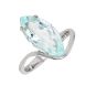 Bague or gris aigue-marine