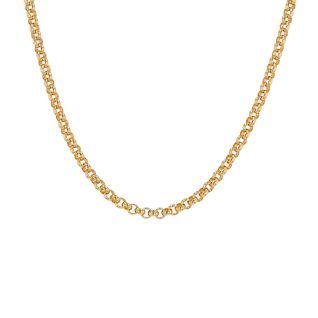 Chaine maille jaseron or jaune