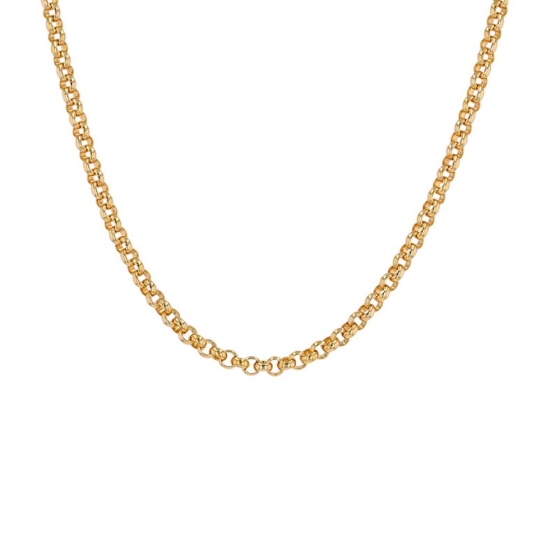 Chaine maille jaseron or jaune