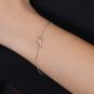 Bracelet or gris diamant (s) signé MAUBOUSSIN