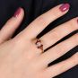 Bague or jaune rubis et diamant(s) 