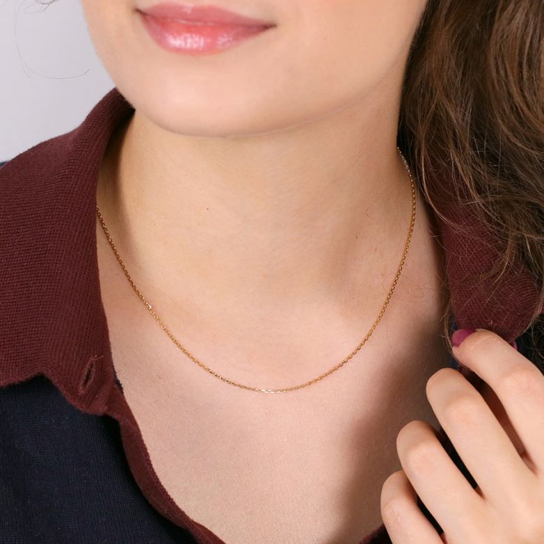 Chaine maille forçat or jaune 