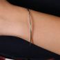 Bracelet jonc rigide or gris 