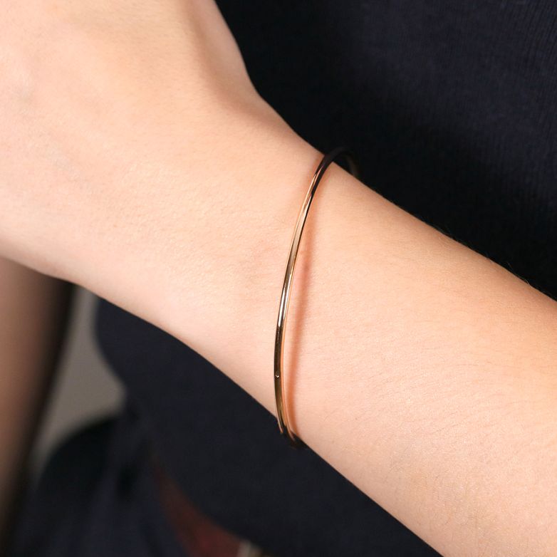 Bracelet Jonc Rigide or jaune 