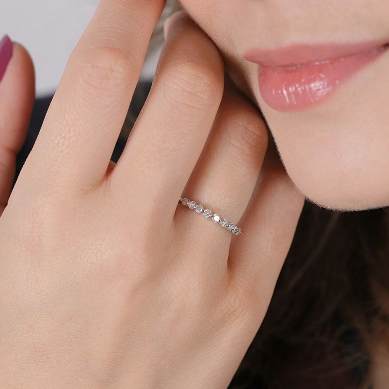Alliance or gris diamant (s) 