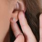 Boucles d'oreilles or gris diamant (s) 