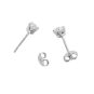Boucles d'oreilles or gris diamant (s) 