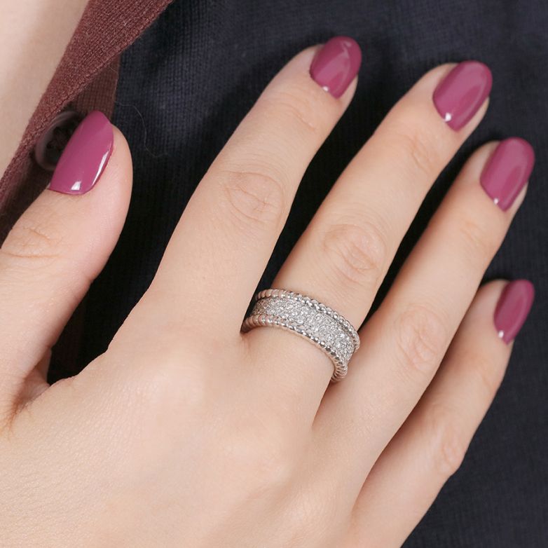 Bague or gris diamant (s) 