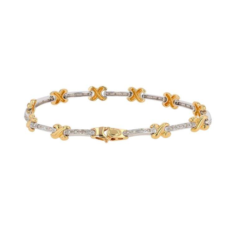 Bracelet or bicolore diamant (s) 