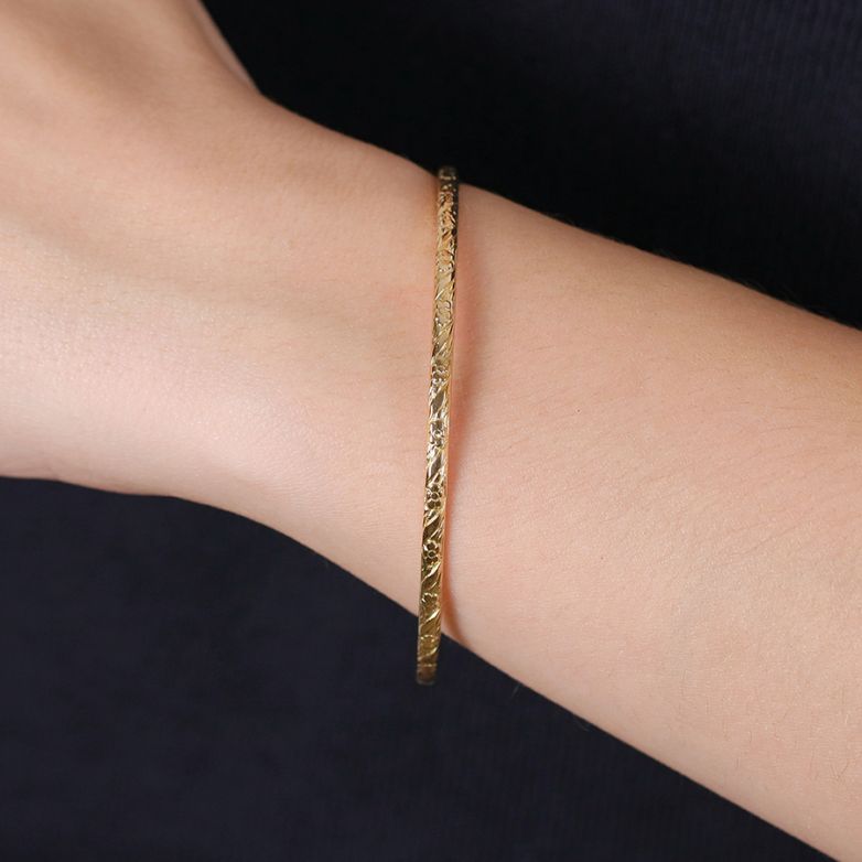 Bracelet Jonc Rigide or jaune 