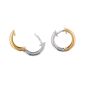 Boucles d'oreilles or bicolore 