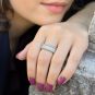 Bague or gris diamant (s) 